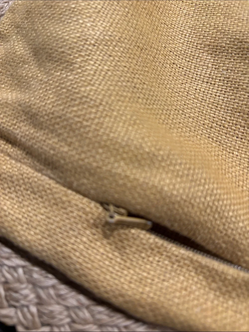Pottery Barn Golden Yellow Linen Pillow Cover with Braided Edge & Domain cover